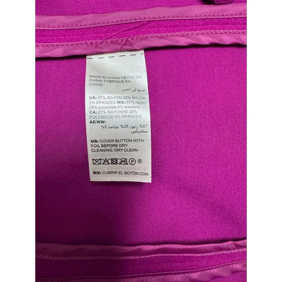 Chicos Knit Plush Jacket Hillcrest Pink Over Coat Single Button Pockets Size 0 - Picture 7 of 8